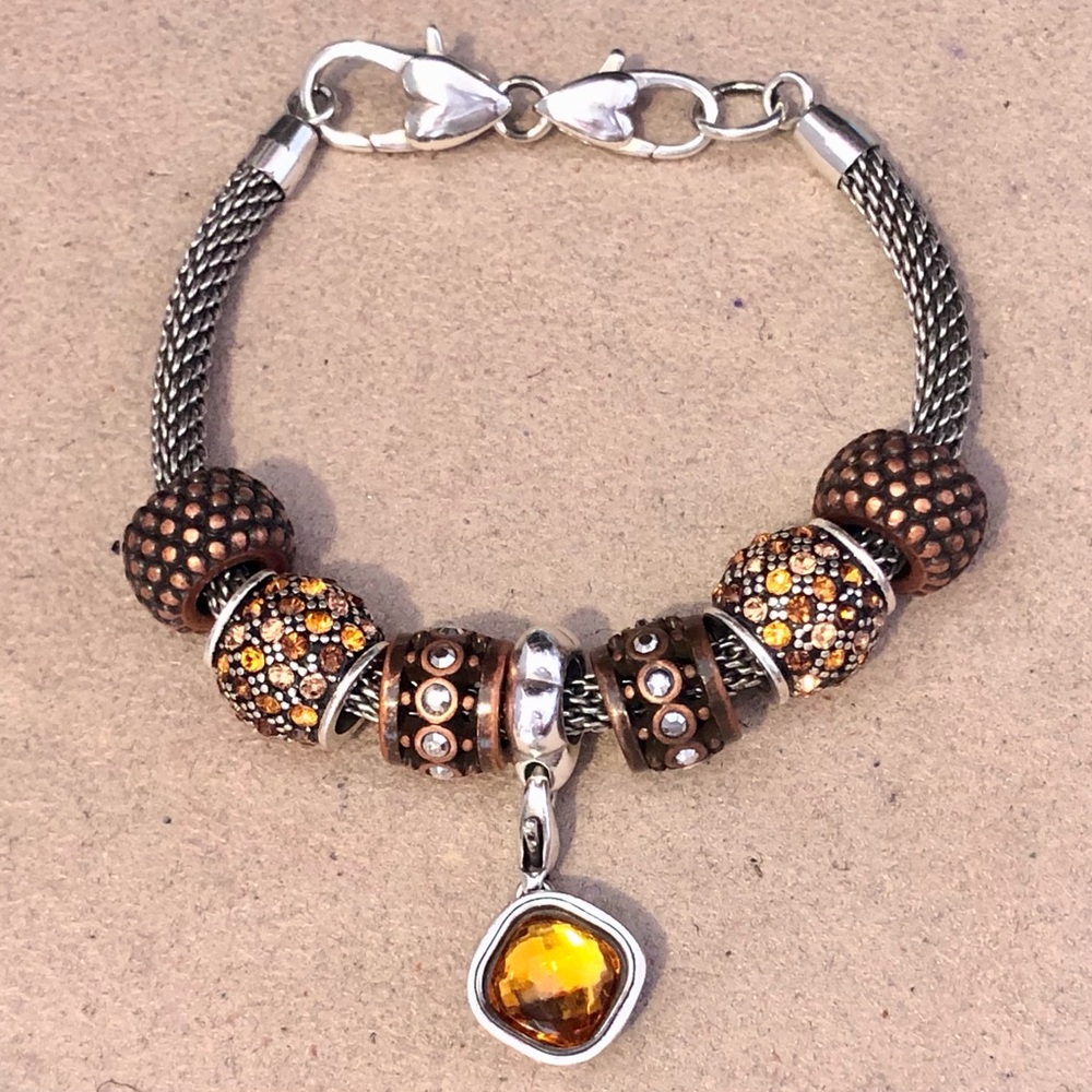 Brighton November Venus Birthstone Charm in golden-brown Topaz Retired - Picture 6 of 6
